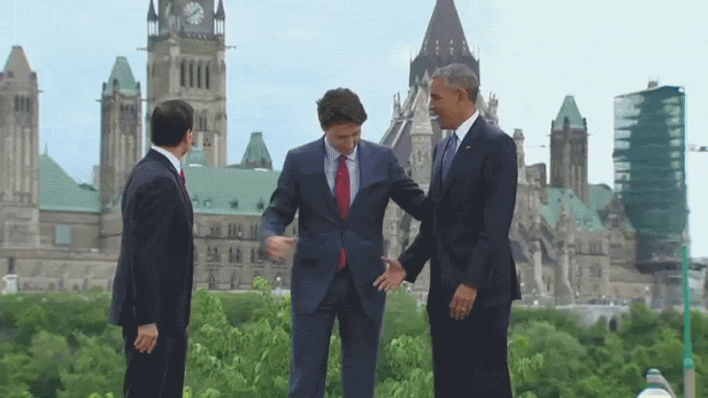 Trudeau Obama Nieto handshake Trudeau Obama Nieto handshake
