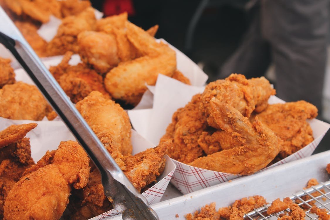 Fried food with saturated fat Fried food with saturated fat