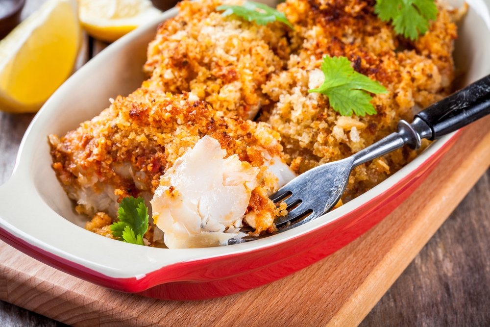 Baked crusted Tilapia fillet