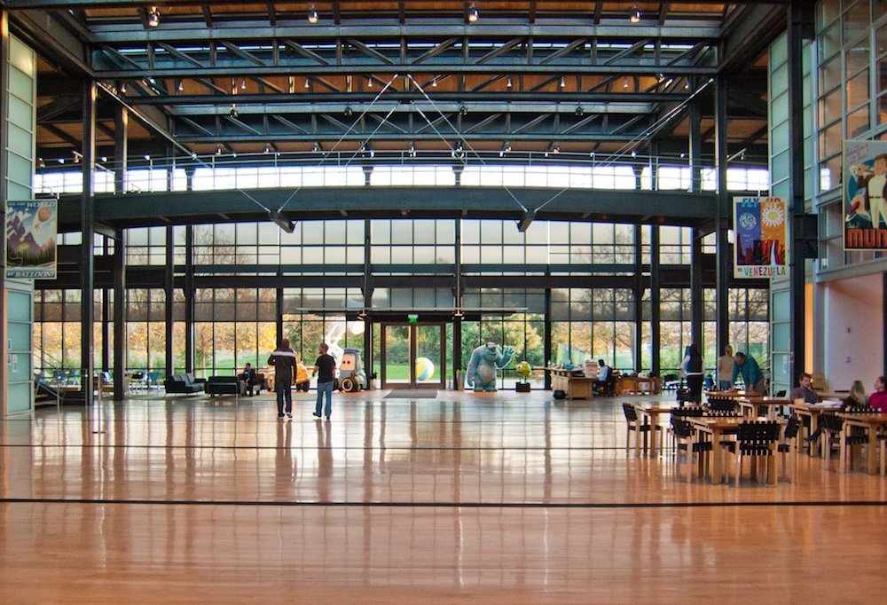 Pixar building fosters team collaboration Pixar building fosters team collaboration