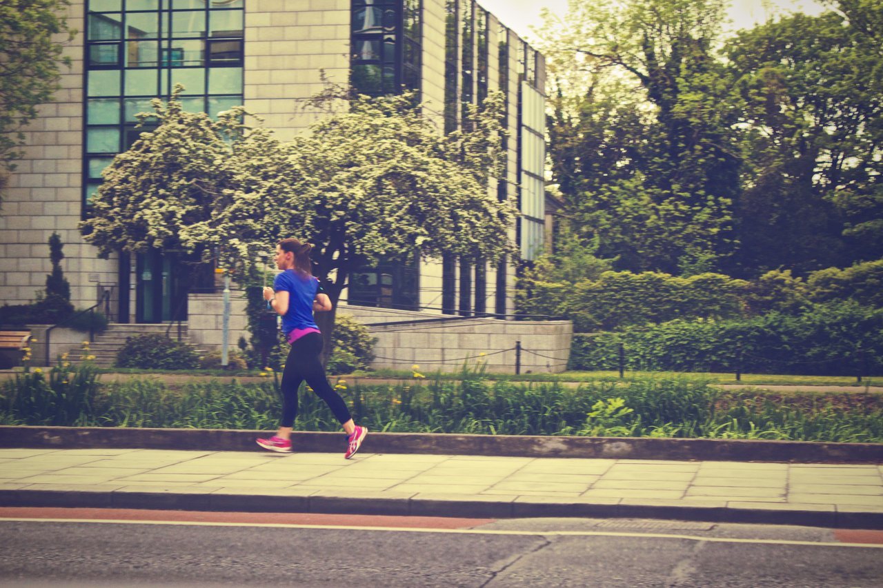 teen running outside teen running outside