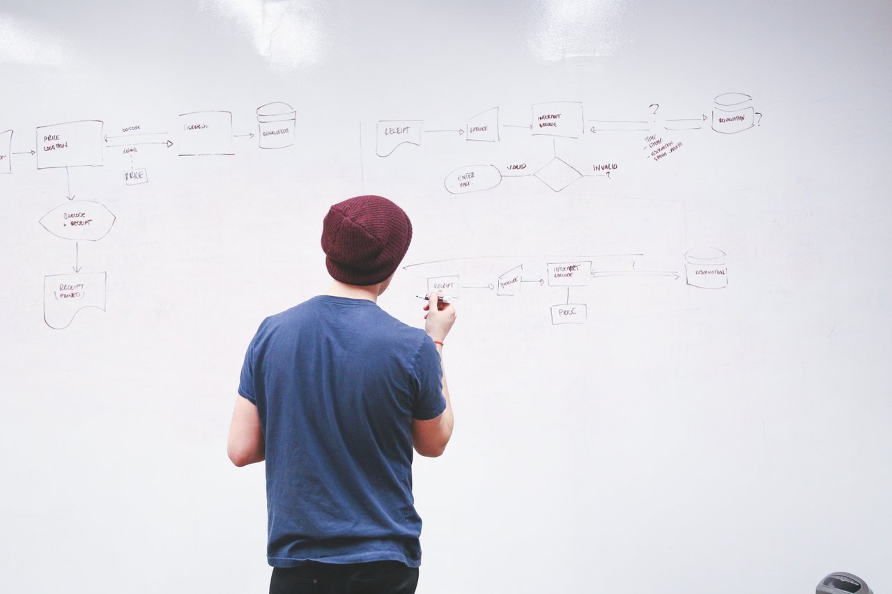 worker using whiteboard worker using whiteboard